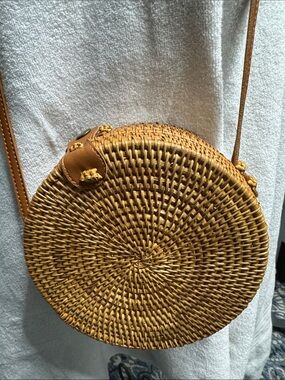 Novum Craft Round Rattan cross body bag